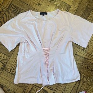 Eloquii women’s 14/16 pink faux corset top